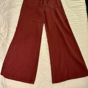 These are rust colored Pilcro wide leg linen pants.  Excellent summer pant.